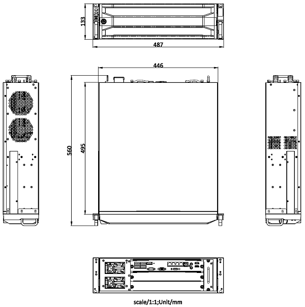 iDS-96000NX-I16/HW-F-G系列产品尺寸